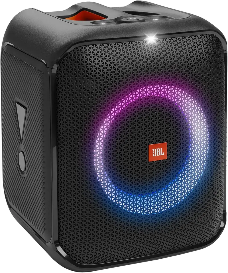 JBL PartyBox Encore – Tragbarer Party-Lautsprecher für drinnen und draußen – Mit integrierter Lichtshow, IPX4-Schutz und tiefem Bass – Bis zu 10 Stunden Akkulaufzeit – Schwarz
