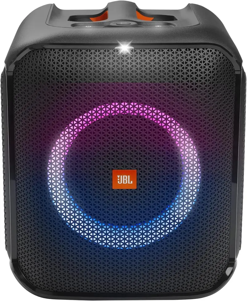 JBL PartyBox Encore – Tragbarer Party-Lautsprecher für drinnen und draußen – Mit integrierter Lichtshow, IPX4-Schutz und tiefem Bass – Bis zu 10 Stunden Akkulaufzeit – Schwarz