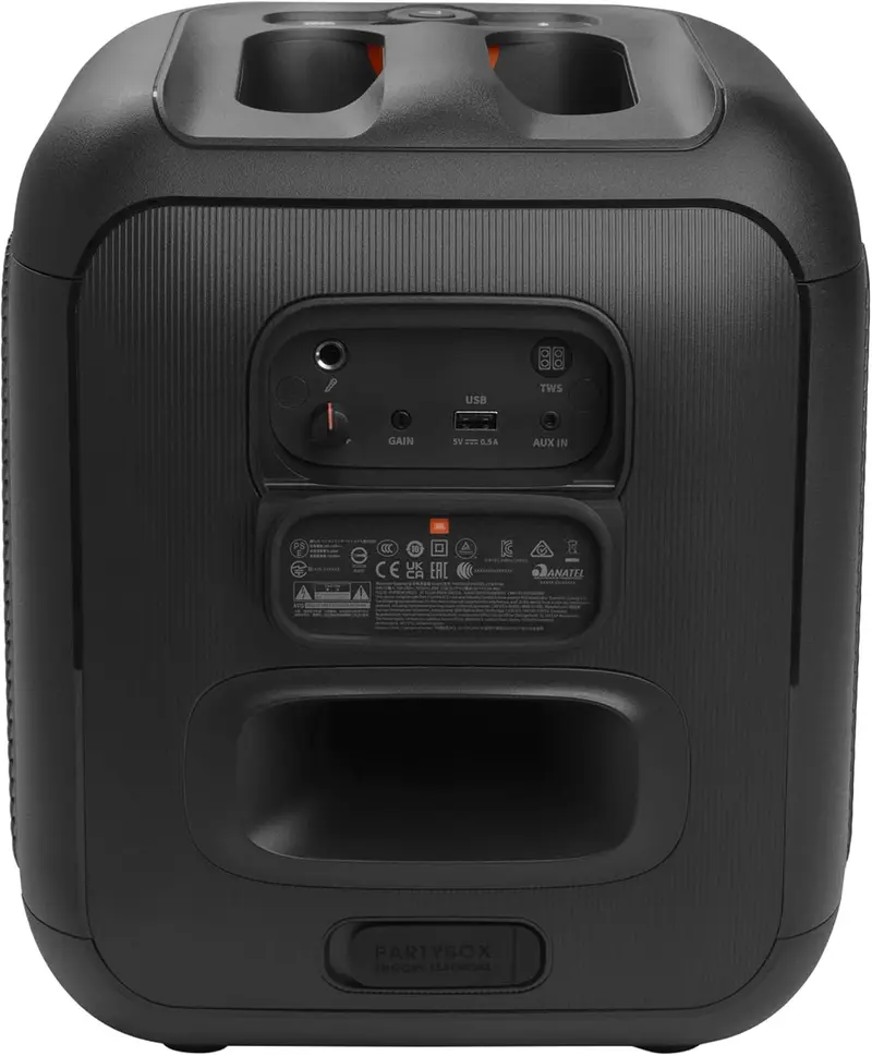 JBL PartyBox Encore – Tragbarer Party-Lautsprecher für drinnen und draußen – Mit integrierter Lichtshow, IPX4-Schutz und tiefem Bass – Bis zu 10 Stunden Akkulaufzeit – Schwarz