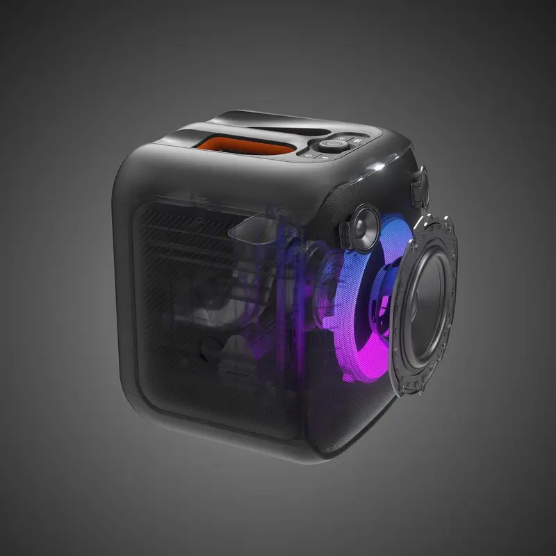 JBL PartyBox Encore – Tragbarer Party-Lautsprecher für drinnen und draußen – Mit integrierter Lichtshow, IPX4-Schutz und tiefem Bass – Bis zu 10 Stunden Akkulaufzeit – Schwarz