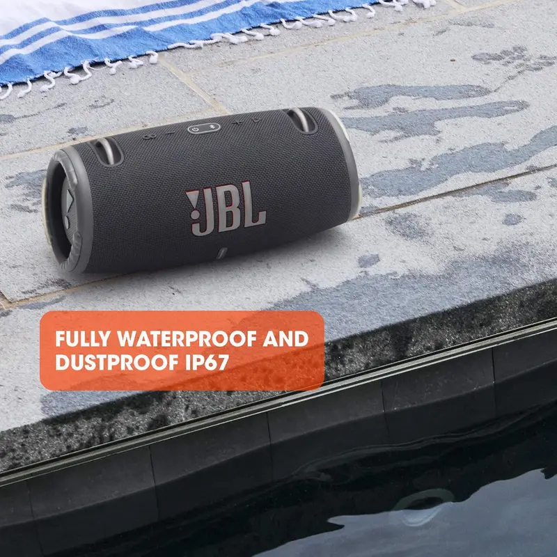 JBL Xtreme 3 Bluetooth-Lautsprecher – Schwarz – Wasserdichter, tragbarer Stereo-Bluetooth-Lautsprecher mit integrierter Powerbank – Bis zu 15 Stunden Musikgenuss mit einer Akkuladung