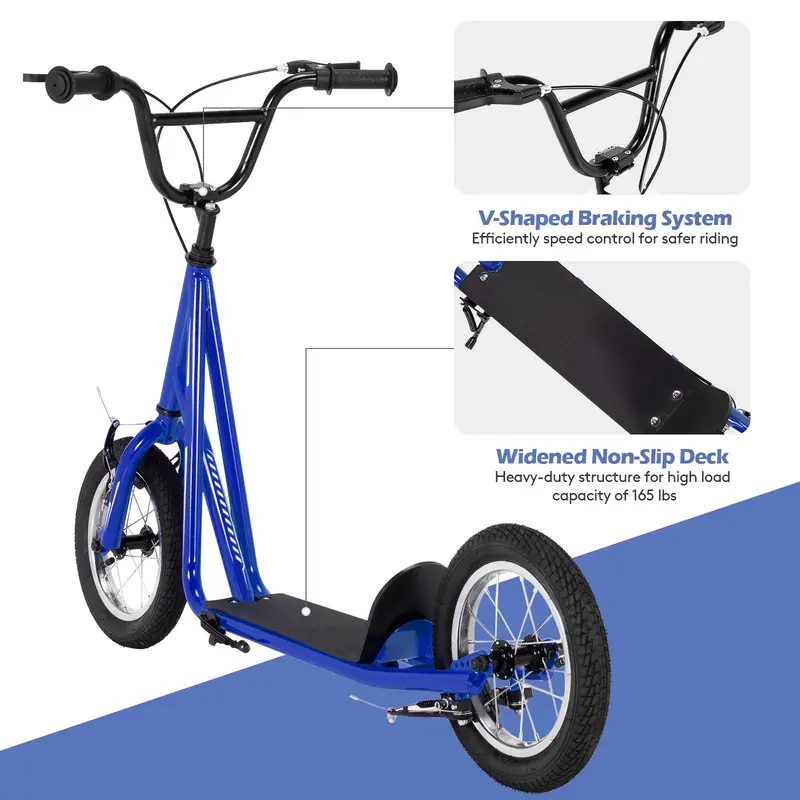 Jugend-Kick-Scooter für Erwachsene mit Rahmen aus Kohlenstoffstahl