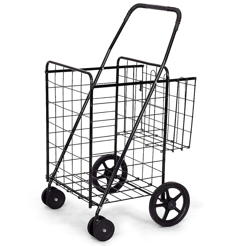 Jumbo-Falt-Einkaufswagen für Lebensmittel, Wäsche, Bücher, Gepäck und Reisen