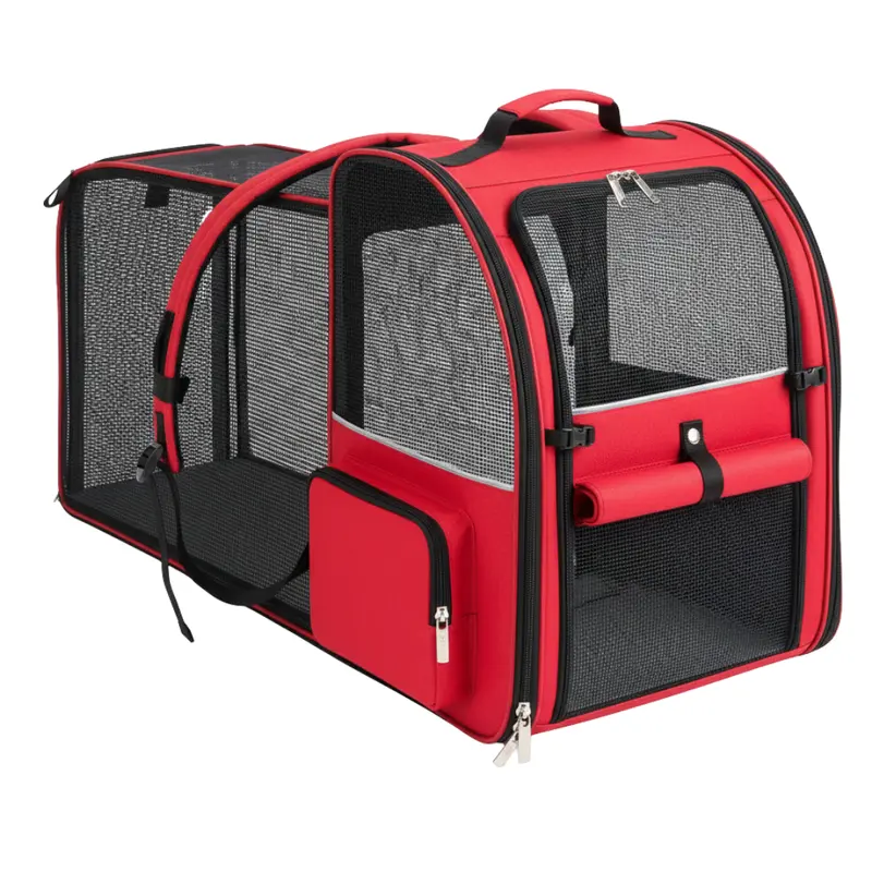 Katzen-Tragetasche als Rucksack mit ausziehbarem Rückenteil und Sonnenschutzdecke 3