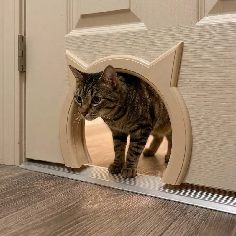 Katzenklappe für Türöffnung – für Katzenklo oder Außenzugang