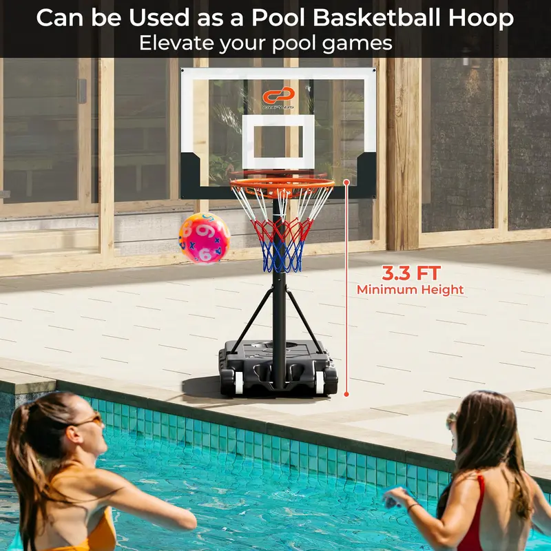 Kinder-Mobiles, höhenverstellbares Basketballkorb-System (3,3–7 Fuß)