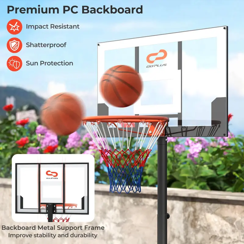 Kinder-Mobiles, höhenverstellbares Basketballkorb-System (3,3–7 Fuß)