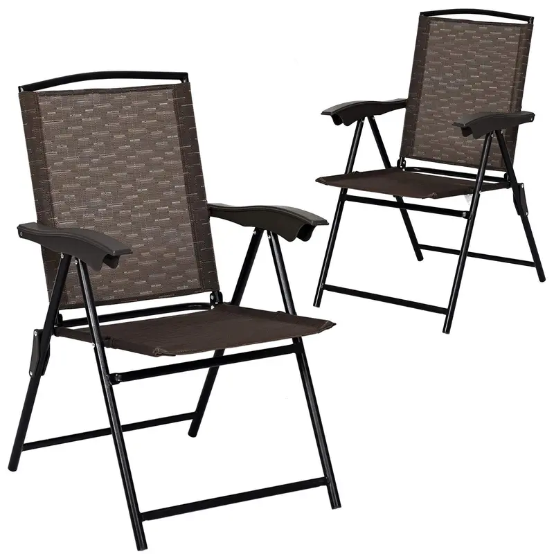 Klappbare Hängesessel im Set zu 2 Stück – tragbare Stühle für Terrasse, Garten, Pool, Außen- und Innenbereich