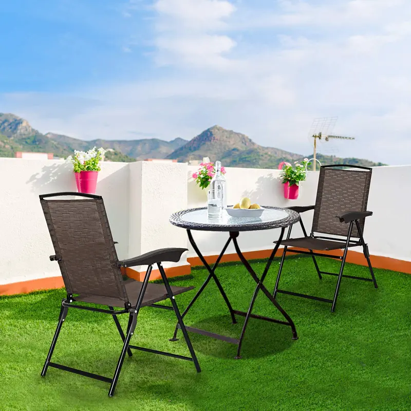 Klappbare Hängesessel im Set zu 2 Stück – tragbare Stühle für Terrasse, Garten, Pool, Außen- und Innenbereich 2
