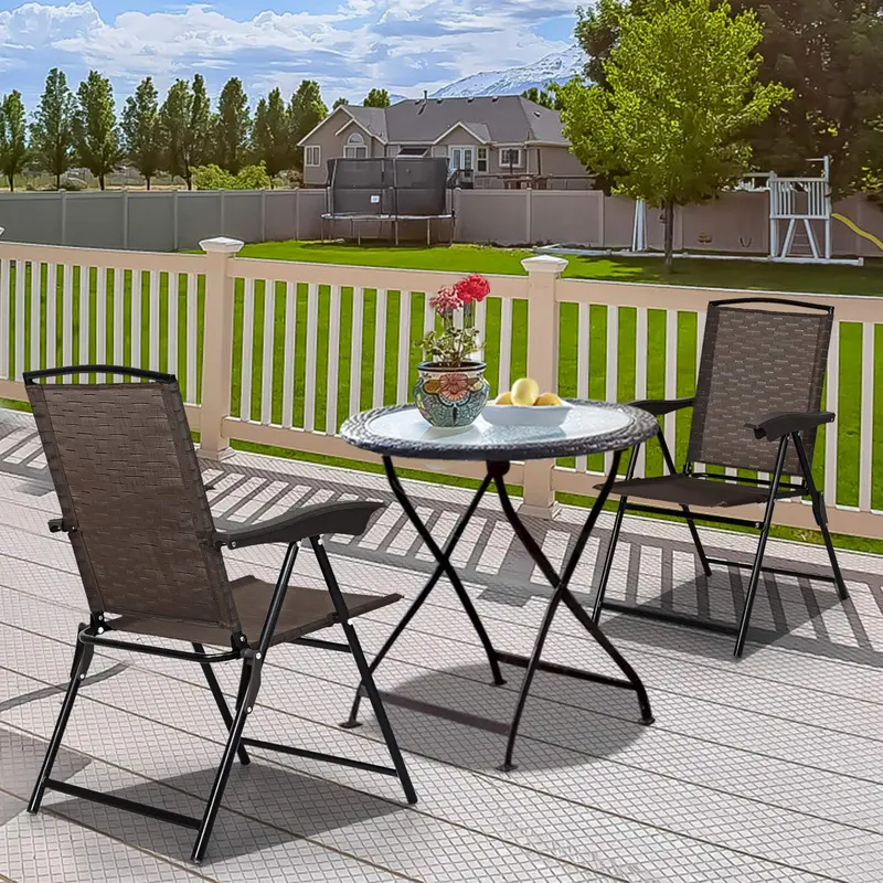 Klappbare Hängesessel im Set zu 2 Stück – tragbare Stühle für Terrasse, Garten, Pool, Außen- und Innenbereich