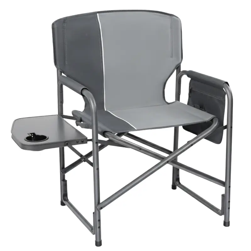Klappbarer Aluminium-Campingstuhl mit Seitentisch, Tragkraft bis 400 lb 2