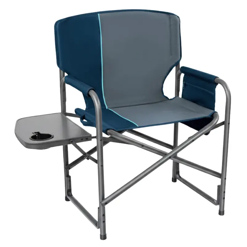 Klappbarer Aluminium-Campingstuhl mit Seitentisch, Tragkraft bis 400 lb