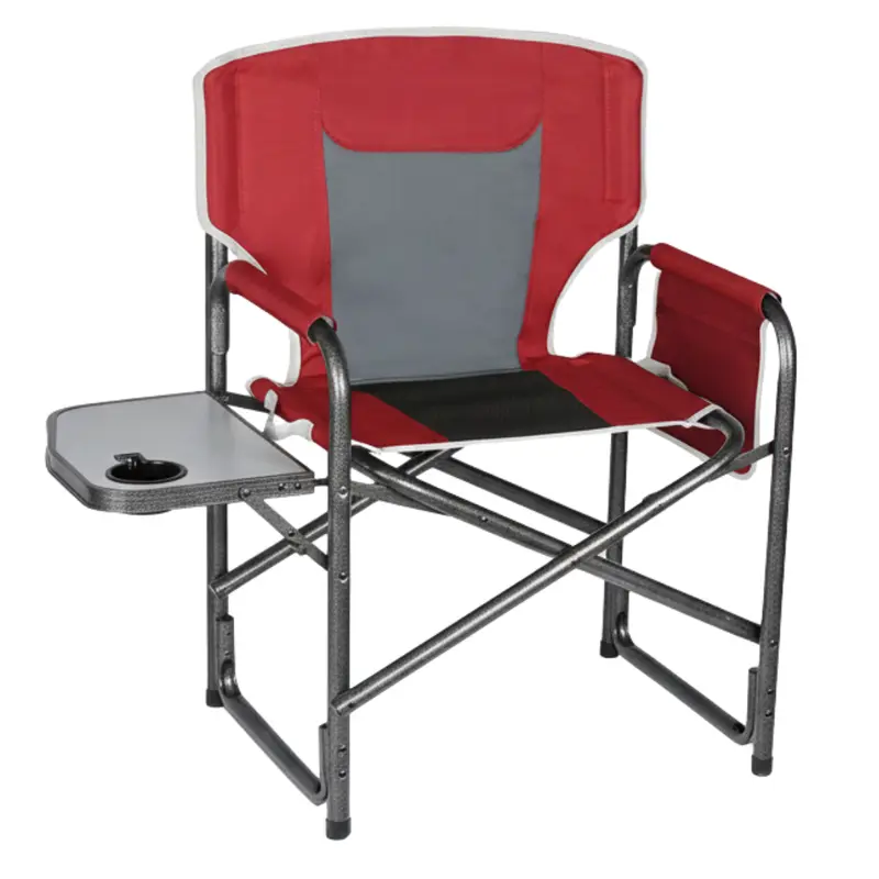 Klappbarer Aluminium-Campingstuhl mit Seitentisch, Tragkraft bis 400 lb