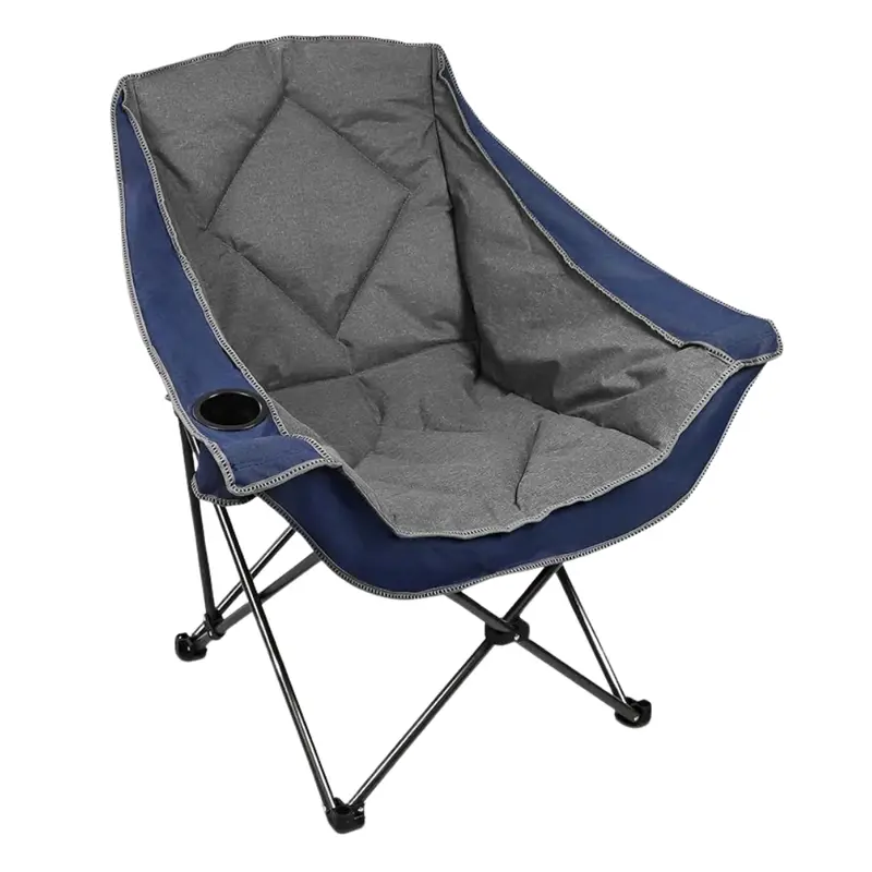 Klappbarer Campingstuhl mit Getränkehalter und gepolstertem XL-Sitz