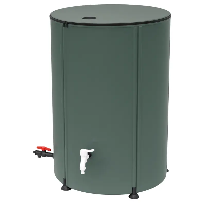 Klappbarer Regenwassertank mit 105 Gallonen Fassungsvermögen für Garten und Dachrinnen