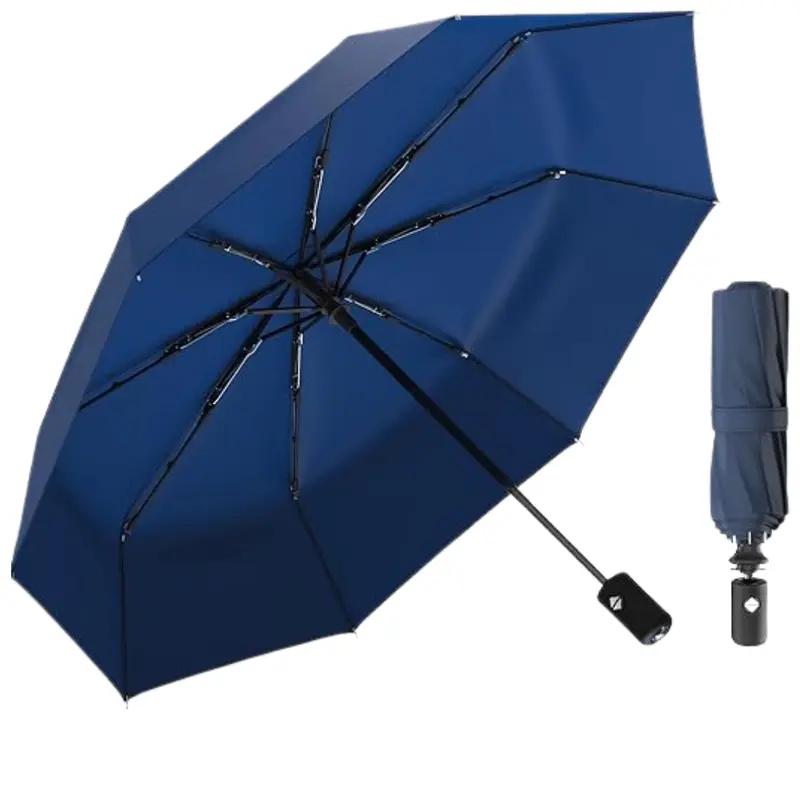 Klappbarer Reise-Regenschirm mit automatischem Öffnen und Schließen sowie Fiberglasrippen