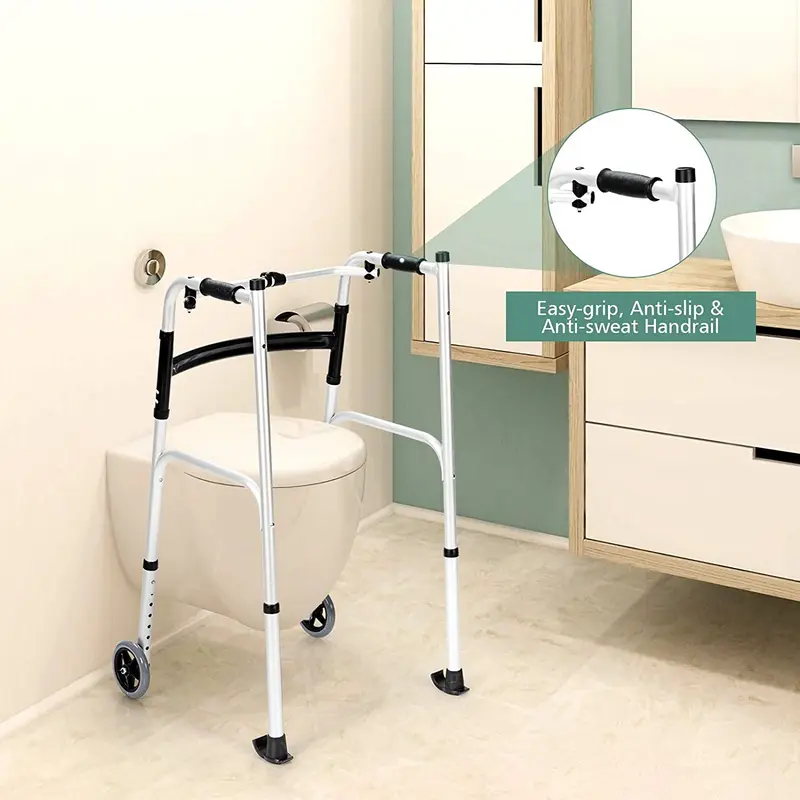 Klappbarer Standard-Gehwagen aus leichtem Aluminiumlegierung, Rehabilitationshilfe für Gehtraining