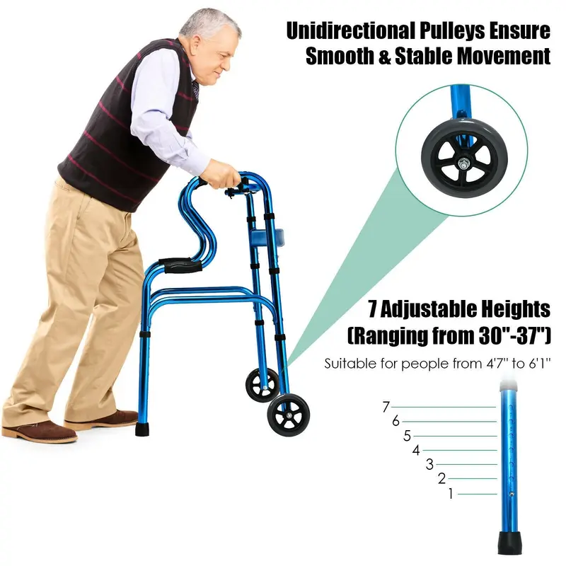 Klappbarer Standard-Gehwagen mit 200 kg Tragkraft