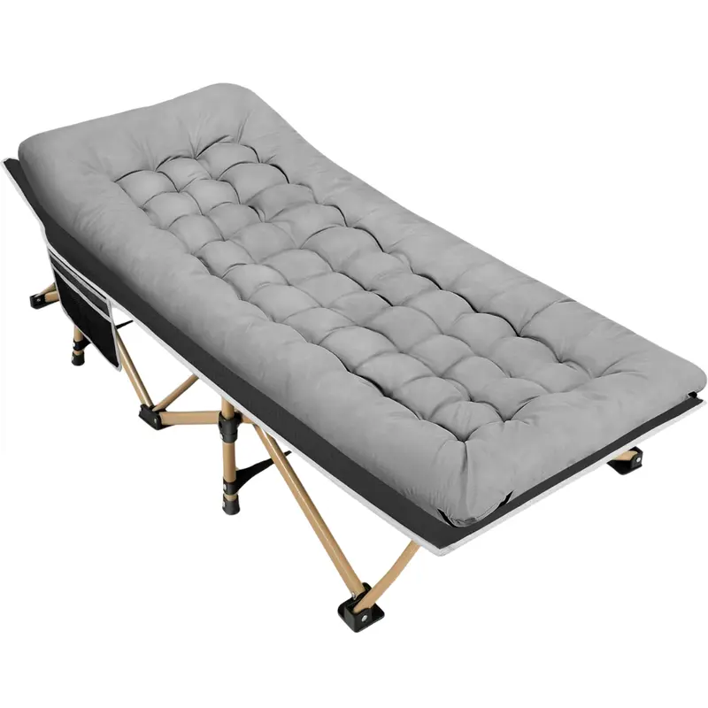 Klappbares Campingbett mit 71 cm breiter Matratze und Tragfähigkeit bis 272 kg