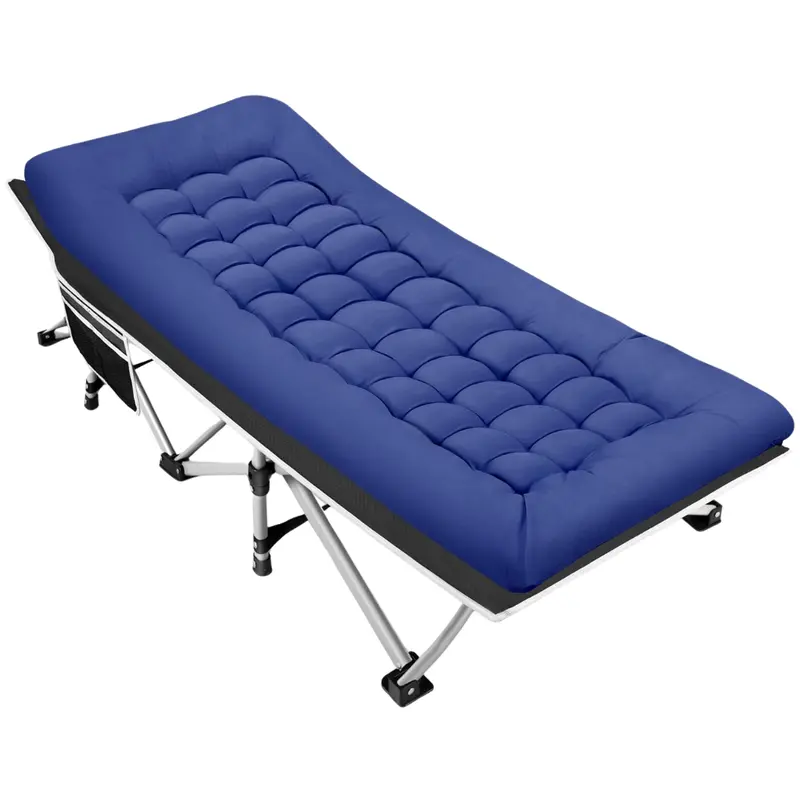 Klappbares Campingbett mit 71 cm breiter Matratze und Tragfähigkeit bis 272 kg