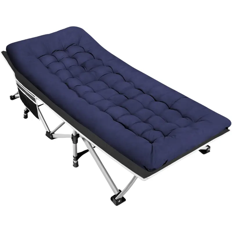 Klappbares Campingbett mit 71 cm breiter Matratze und Tragfähigkeit bis 272 kg