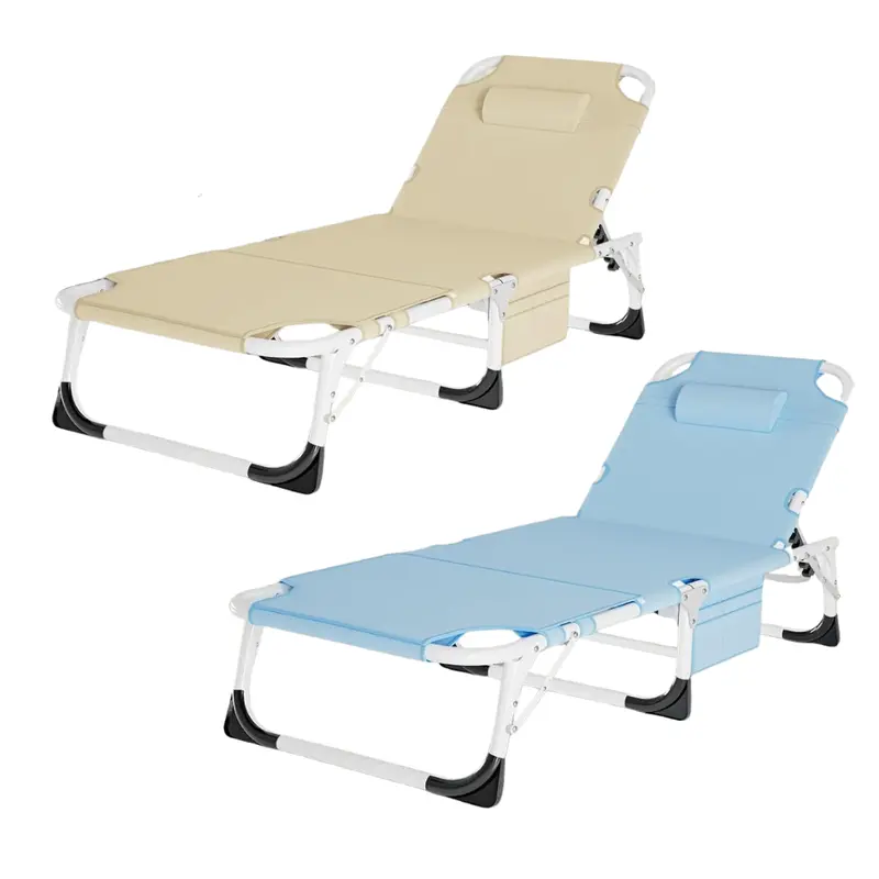 Klappbares Campingbett mit abnehmbarer gepolsterter Matratze, Tragkraft bis 408 kg
