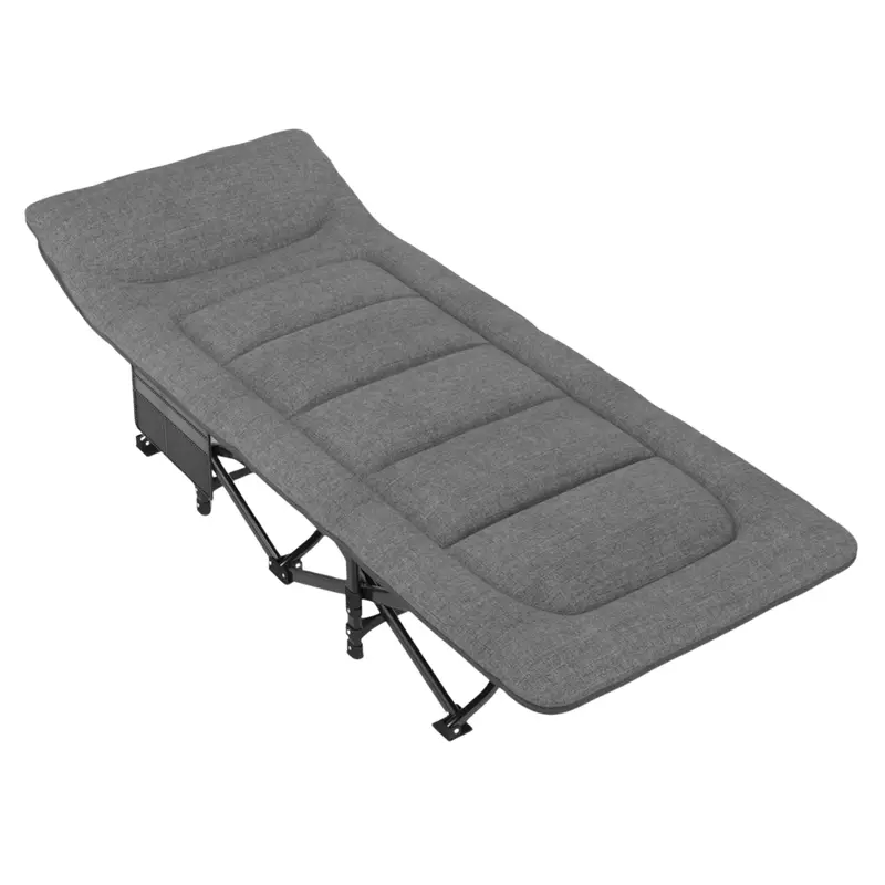 Klappbares Campingbett mit Matratze und Kissen – Tragkraft bis 450 lbs