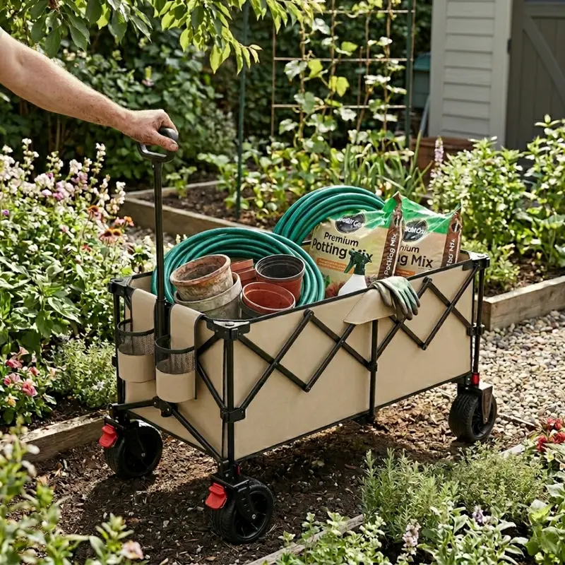 Klappradwagen mit 227 kg Tragfähigkeit, Rahmen aus legiertem Stahl, Transport- und Nutzfahrzeug