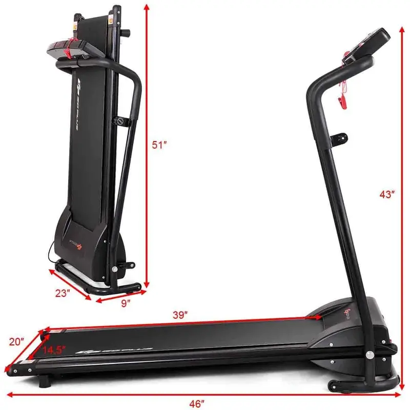 Kompakte Klapp-Laufmaschine für zu Hause – Superfit elektrische Geh- und Laufmaschine
