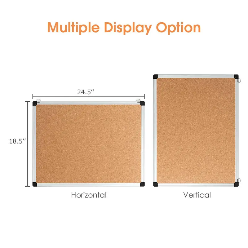 Korkpinnwand, Aushangtafel, 3er-Pack, 45,7 x 61 cm, mit Aluminiumrahmen – Memo-Tafel für Notizen und Erinnerungen