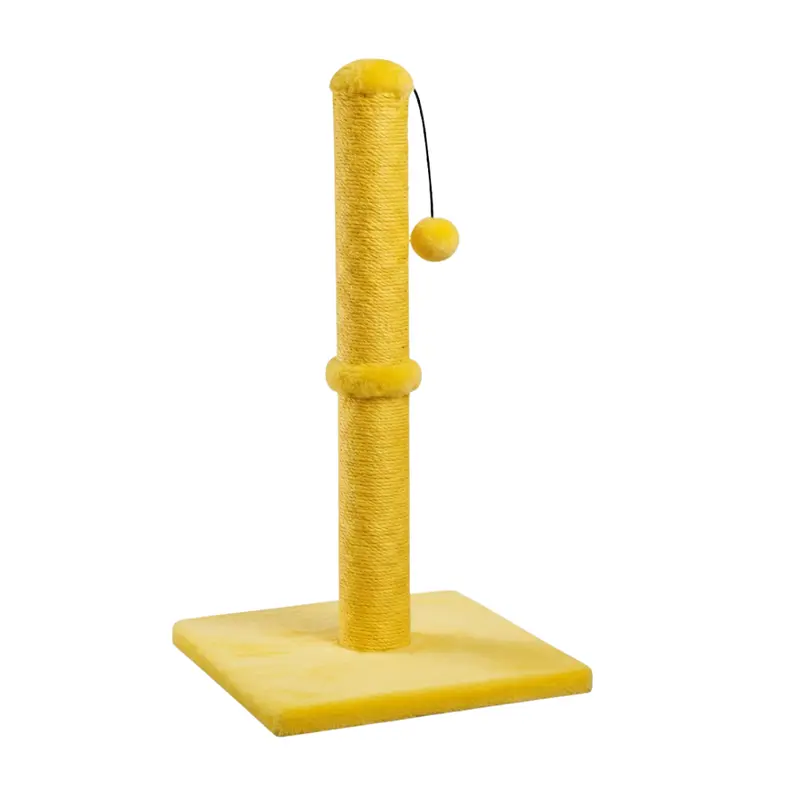 Kratzbaum für Katzen mit Sisal-Oberfläche und hängendem Ball-Spielzeug
