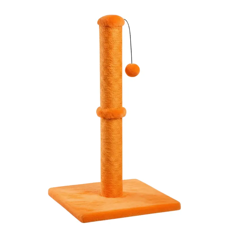 Kratzbaum für Katzen mit Sisal-Oberfläche und hängendem Ball-Spielzeug