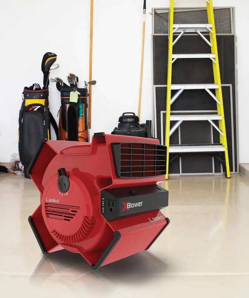 Lasko X-Blower Multifunktions-Lüfter mit 3 Geschwindigkeitsstufen und variabler Positionierung, Modell X12900, Rot