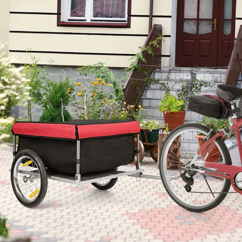 Lastenfahrrad-Anhänger mit klappbarem Rahmen und Schnellspannvorrichtung, 16-Zoll-Räder 2