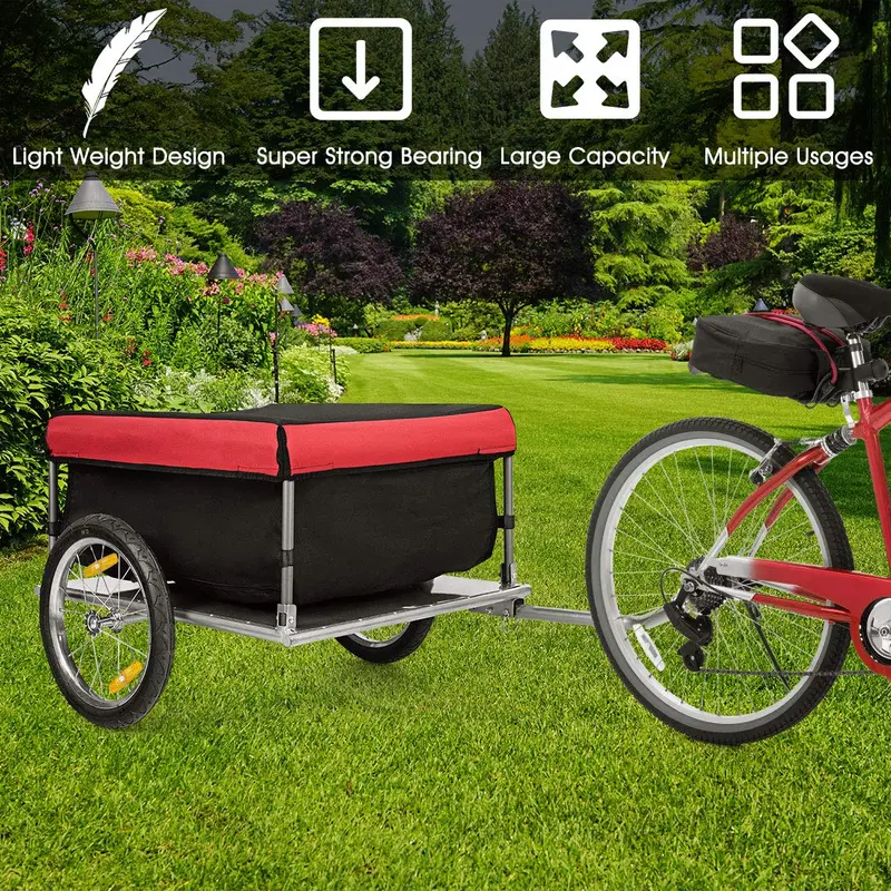Lastenfahrrad-Anhänger mit klappbarem Rahmen und Schnellspannvorrichtung, 16-Zoll-Räder