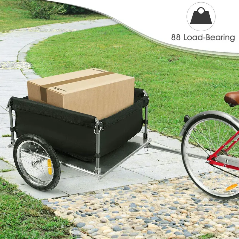 Lastenfahrrad-Anhänger mit klappbarem Rahmen und Schnellspannvorrichtung, 16-Zoll-Räder
