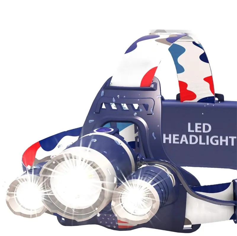 LED-Stirnlampe mit einstellbarem Lichtstrahl, Rotlicht-Modus und USB-C-Aufladung 2