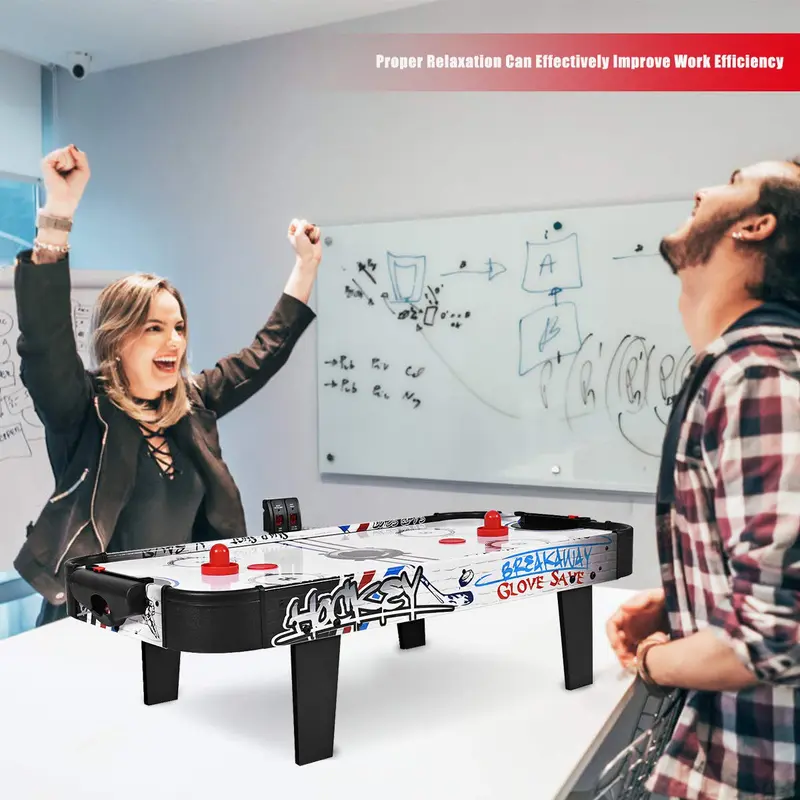 Luftbetriebener Air-Hockey-Tisch mit LED-Elektronikpunktzählung, Sportspiel