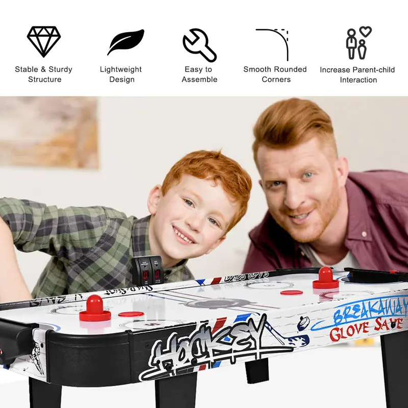Luftbetriebener Air-Hockey-Tisch mit LED-Elektronikpunktzählung, Sportspiel