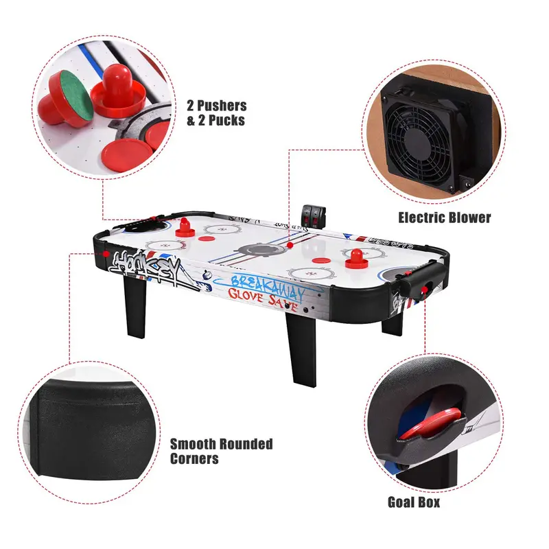 Luftbetriebener Air-Hockey-Tisch mit LED-Elektronikpunktzählung, Sportspiel