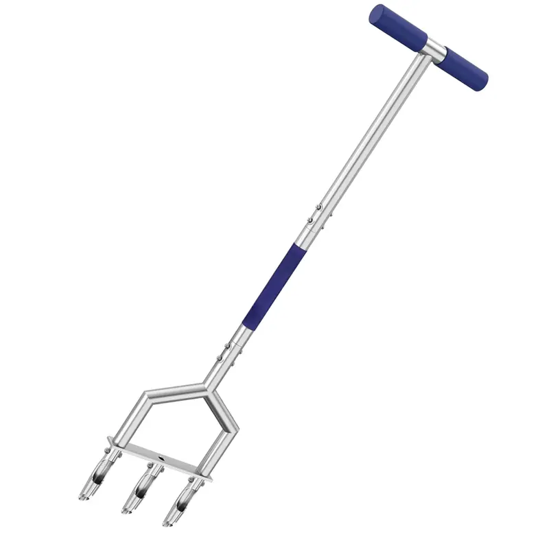 Manueller Kern-Aerator für Rasen mit 3 hohlen Zinken 2