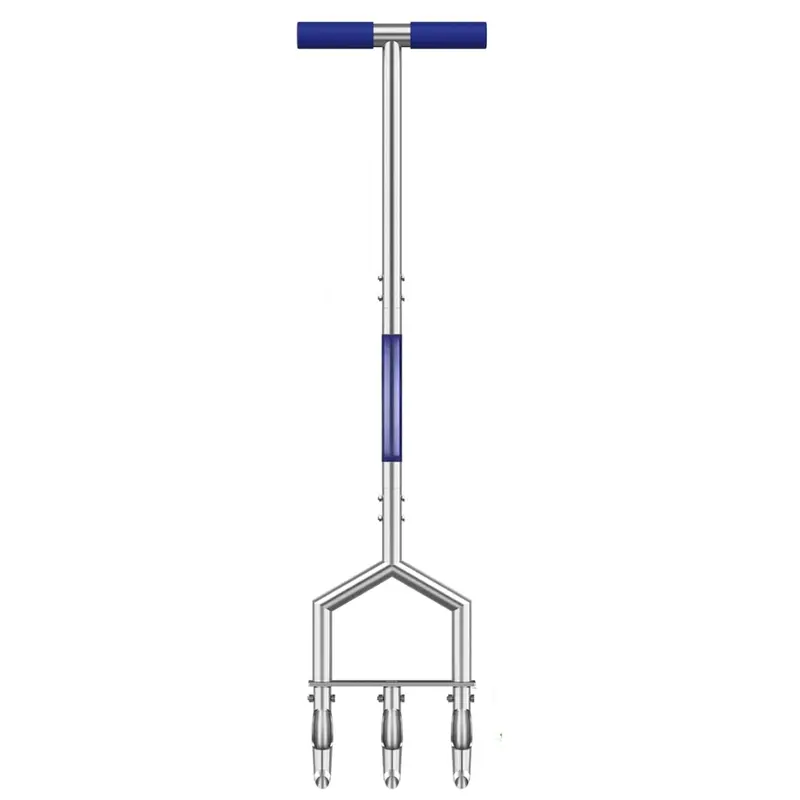 Manueller Kern-Aerator für Rasen mit 3 hohlen Zinken