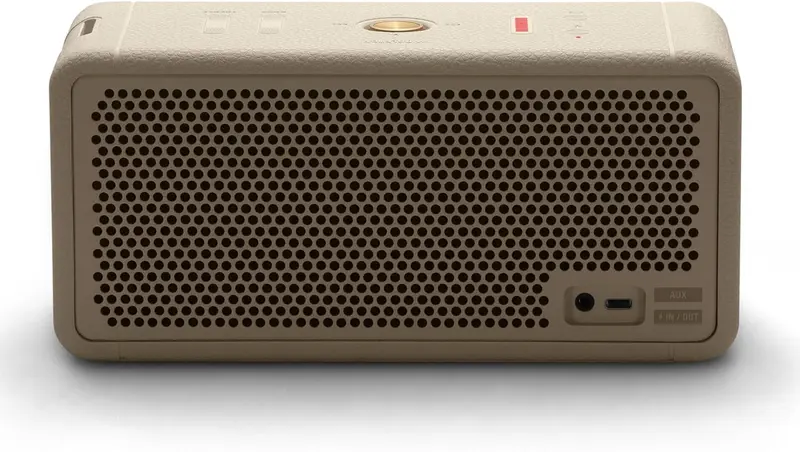 Marshall Middleton kabelloser tragbarer Bluetooth-Lautsprecher, über 20 Stunden Akkulaufzeit, wassergeschützt nach IP67 – Cremefarben