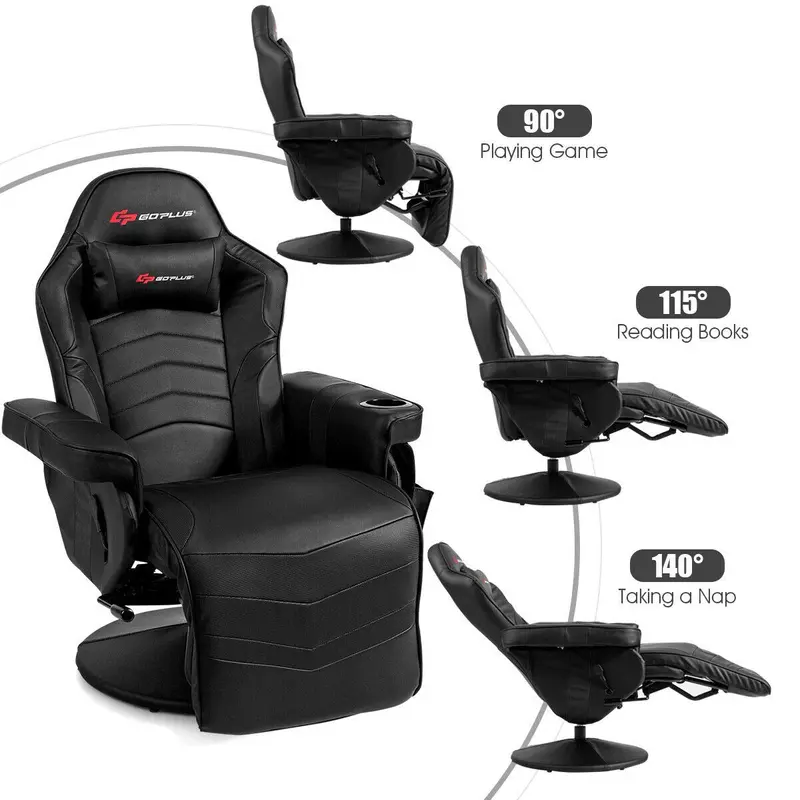 Massage-Gaming-Stuhl im Rennstil, Gaming-Sessel mit Liegefunktion