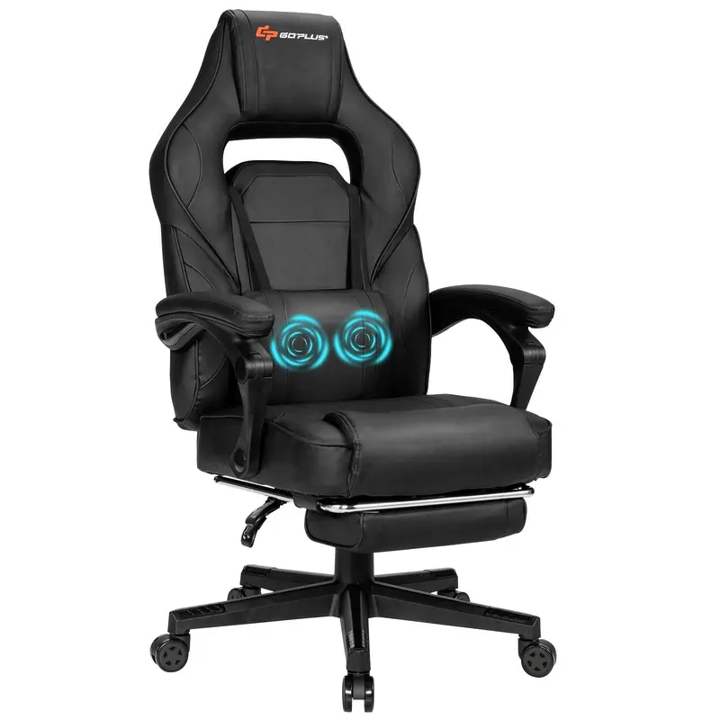 Massage-Gaming-Stuhl mit verstellbarer Sitzhöhe, Racing-Computer-Stuhl fürs Büro