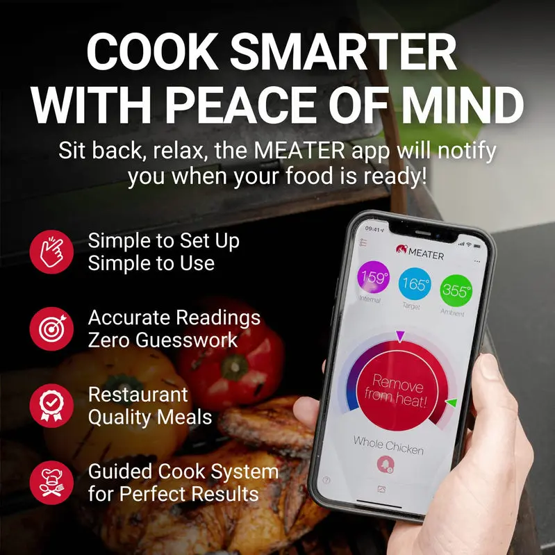 MEATER Plus | Intelligentes Fleischthermometer mit Bluetooth | Drahtlose Reichweite bis zu 50 m | Für Ofen, Grill, Küche, BBQ, Smoker und Rotisserie 2
