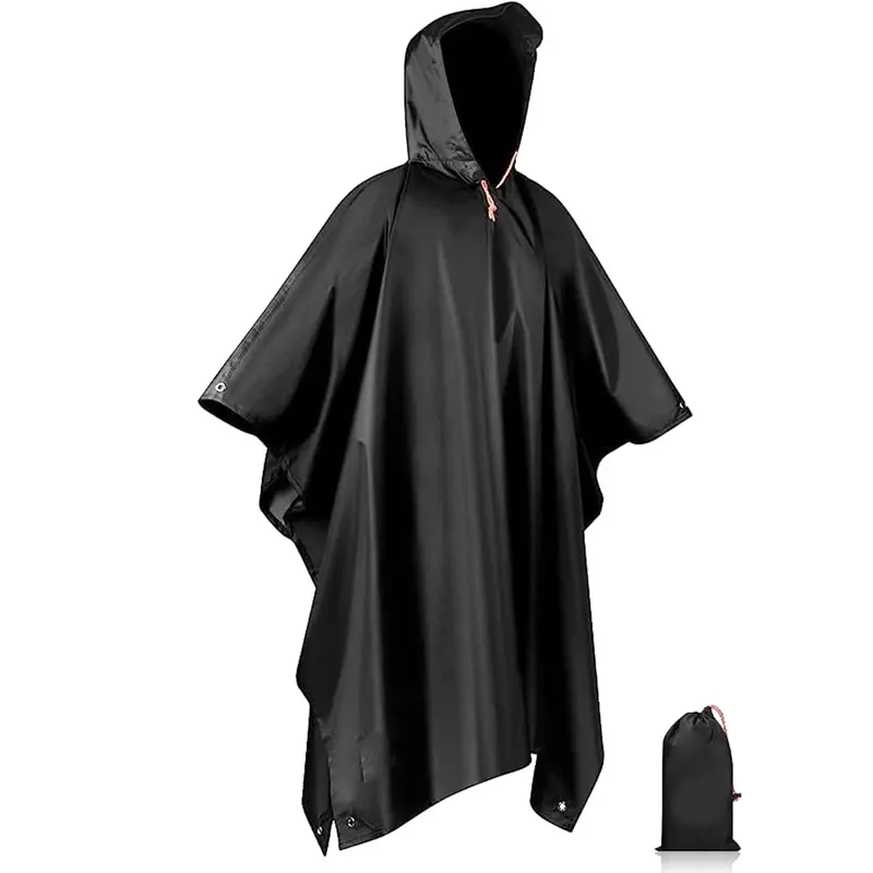 Mehrzweck-Regenponcho mit Kapuze und Aufbewahrungstasche