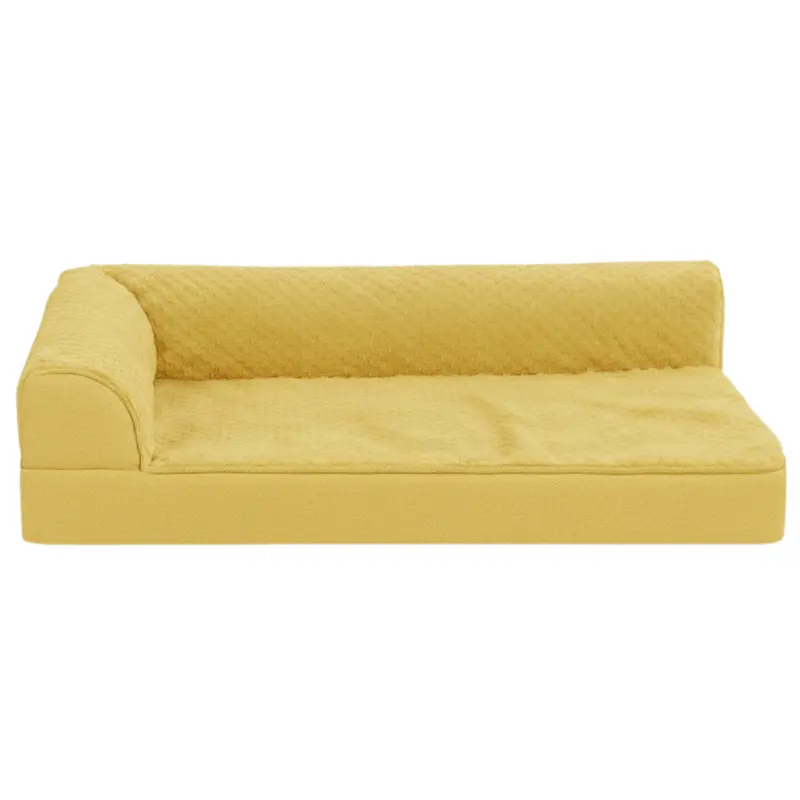 Memory-Foam-Haustierbett mit L-förmigem Randpolster und abnehmbarer Bezugsauflage