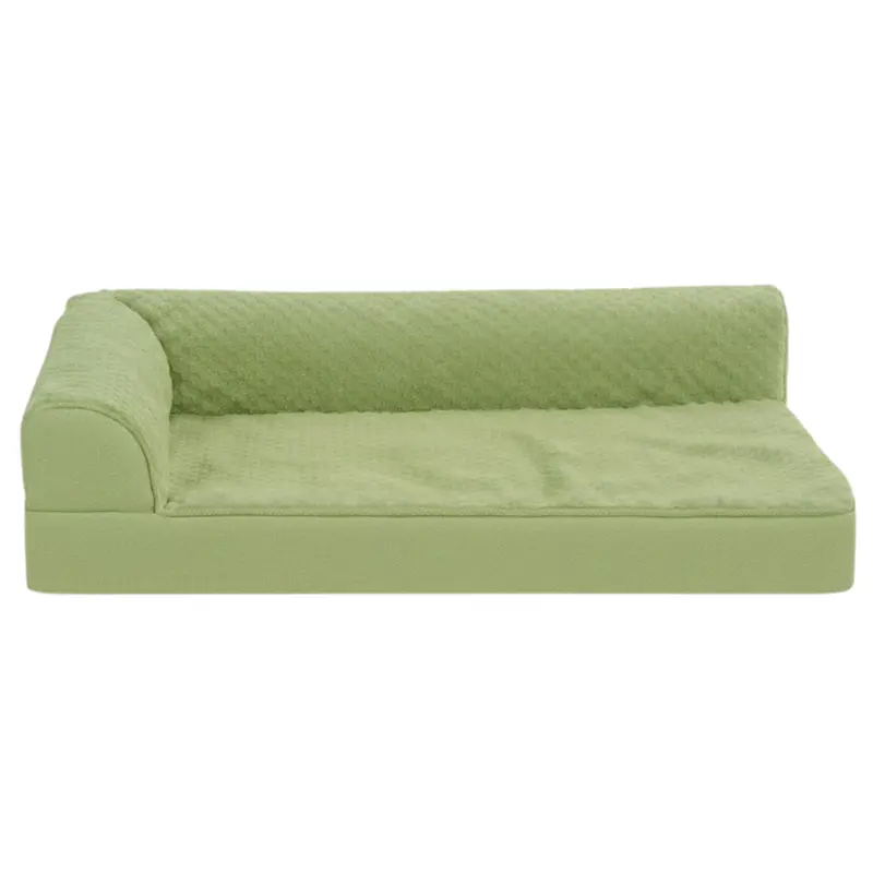 Memory-Foam-Haustierbett mit L-förmigem Randpolster und abnehmbarer Bezugsauflage