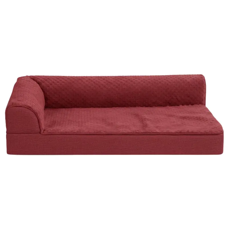 Memory-Foam-Haustierbett mit L-förmigem Randpolster und abnehmbarer Bezugsauflage